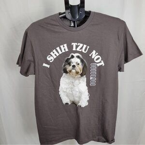 Gray Dog Lover T-Shirt - Shih Tzu Not Design